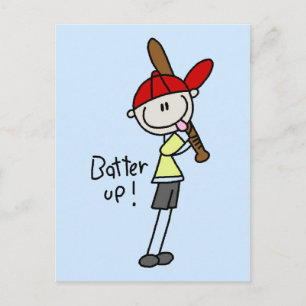 T-shirts en cadeaus voor jongens honkbal Batter Up Briefkaart