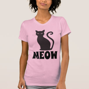 T-SHIRTS EN CHAT NOIR DE MEOW CUTE