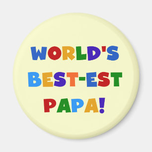 T-shirts en Giften van de Pa van de heldere Wereld Magneet