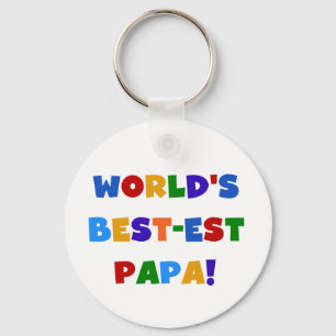 T-shirts en Giften van de Pa van de heldere Wereld Sleutelhanger