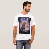 T-shirts en verre de Lion géométrique (Devant entier)