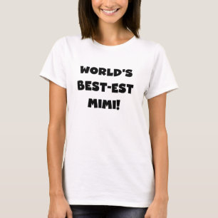 T-shirts et cadeau noirs des textes Mimi du