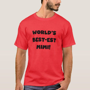 T-shirts et cadeau noirs des textes Mimi du
