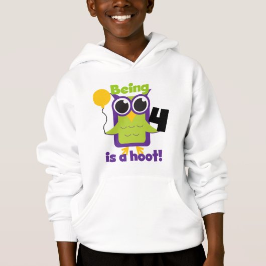 T-shirts et cadeaux 4e anniversaire de Hoot Owl (Devant)