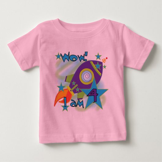 T-shirts et cadeaux 4e anniversaire Rocket Ship (Devant)
