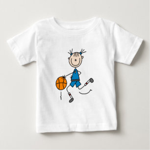 T-shirts et cadeaux bleus de basket-ball de filles