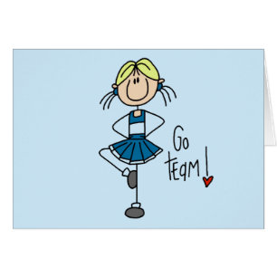 T-shirts et cadeaux bleus de pom-pom girl