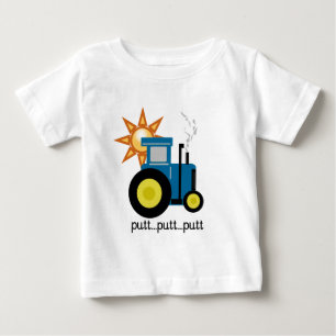 T-shirts et cadeaux bleus de tracteur de putt de