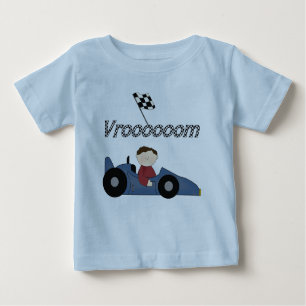 T-shirts et cadeaux bleus de voiture de course