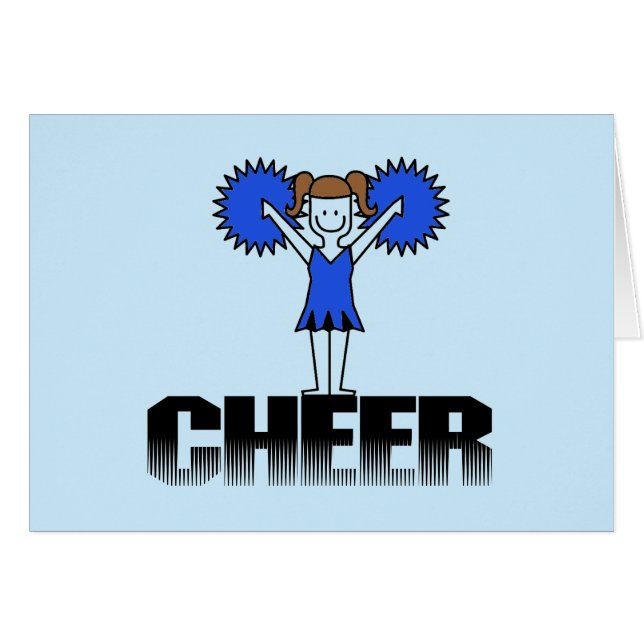 T-shirts et cadeaux Cheerleading bleus (Devant horizontal)