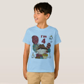 T-shirts et cadeaux Cowboy 4e anniversaire (Devant entier)