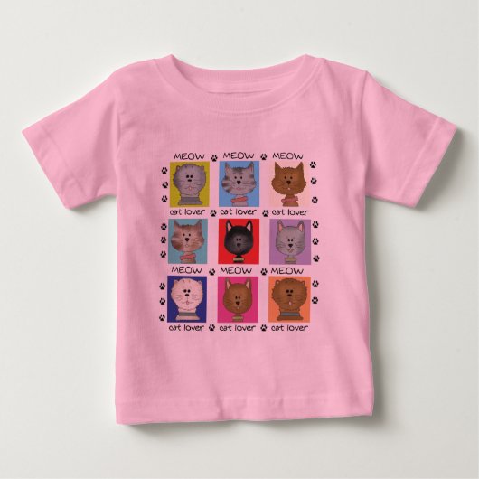T-shirts et cadeaux d'amoureux des chats de Meow (Devant)