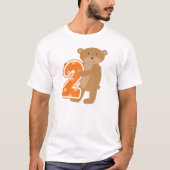 T-shirts et cadeaux de 2e anniversaire de l'ours (Devant)