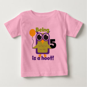 T-shirts et cadeaux de 5 ans de Hoot Owl