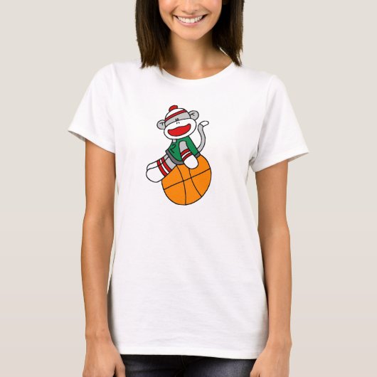 T-shirts et cadeaux de basket-ball de singe de (Devant)