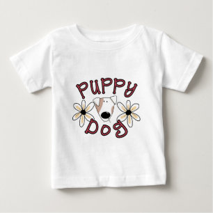 T-shirts et cadeaux de chiot de fleurs