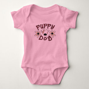 T-shirts et cadeaux de chiot de fleurs