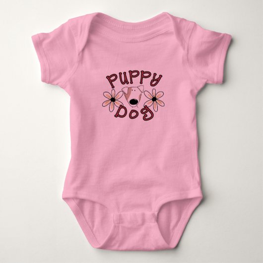 T-shirts et cadeaux de chiot de fleurs (Devant)