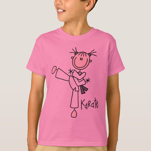 T-shirts et cadeaux de fille de karaté (Devant)