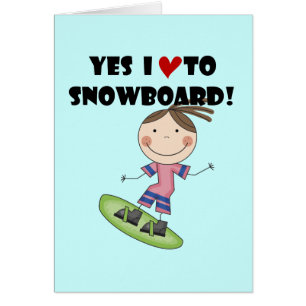 T-shirts et cadeaux de fille de snowboarding