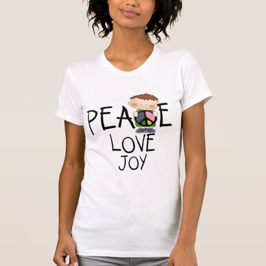 T-shirts et cadeaux de joie d'amour de paix (Devant)