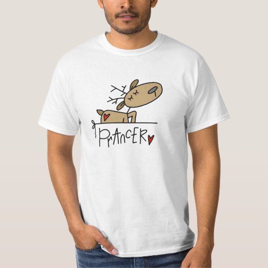 T-shirts et cadeaux de Noël de renne de Prancer (Devant)