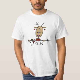 T-shirts et cadeaux de Noël de renne de renarde
