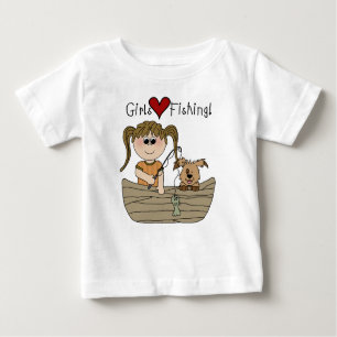 T-shirts et cadeaux de pêche d'amour de filles