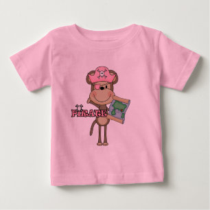 T-shirts et cadeaux de pirate de fille de singe
