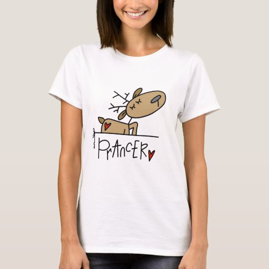 T-shirts et cadeaux de renne de Prancer (Devant)