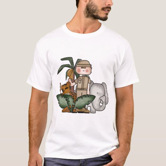 T-shirts et cadeaux de safari de jungle de garçons (Devant)