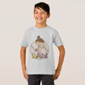 T-shirts et cadeaux du base-ball de filles (Devant entier)