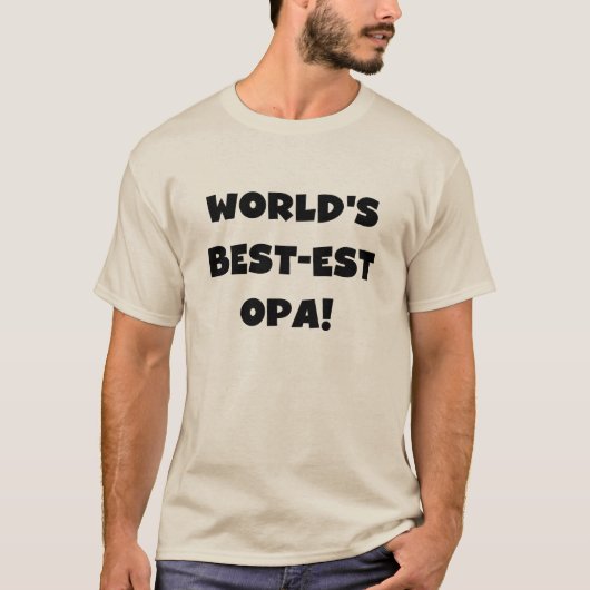 T-shirts et cadeaux du meilleur opa Black Text au (Devant)