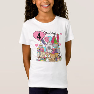 T-shirts et cadeaux fête Kittens 4e anniversaire