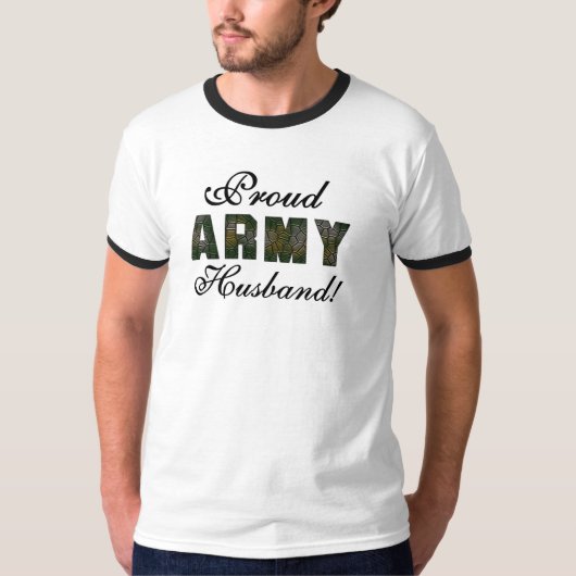 T-shirts et cadeaux fiers de mari d'armée (Devant)