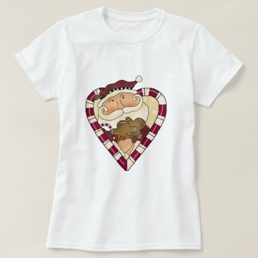 T-shirts et cadeaux Ginger Heart Père Noël (Design devant)