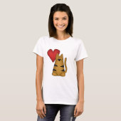 T-shirts et cadeaux Heart and Striped Cat (Devant entier)