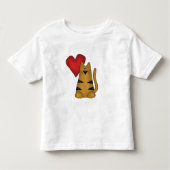 T-shirts et cadeaux Heart and Striped Cat (Devant)