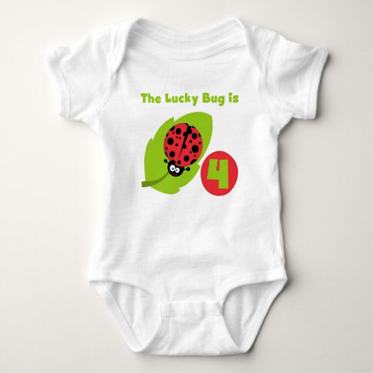 T-shirts et cadeaux Lucky Bug 4th Birthday (Devant)