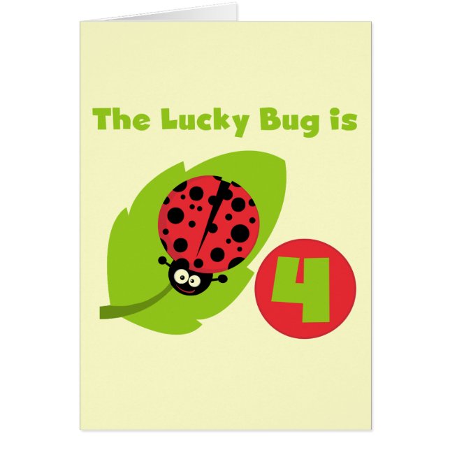 T-shirts et cadeaux Lucky Bug 4th Birthday (Devant)