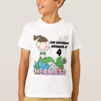 T-shirts et cadeaux Mermaid 4th Birthday