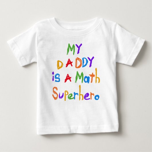 T-shirts et cadeaux My Daddy Math Superhero (Devant)