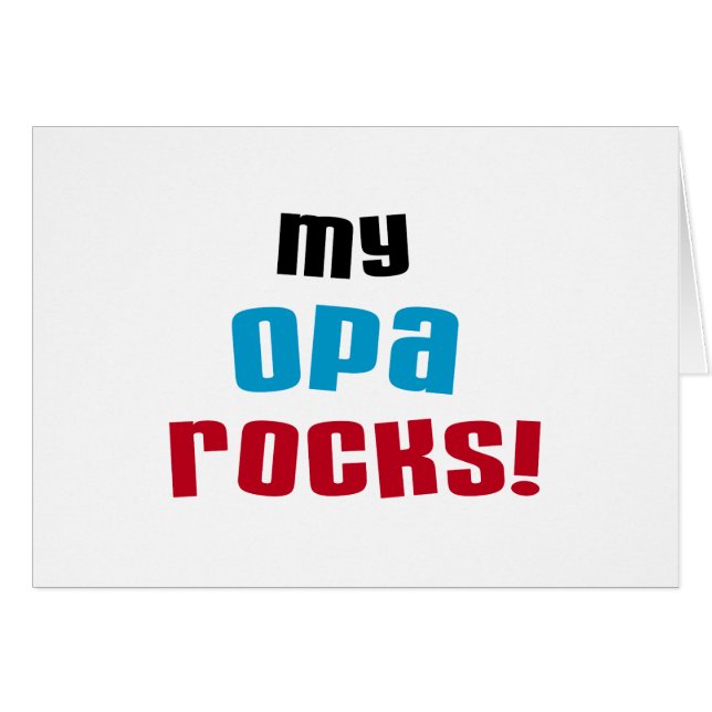 T-shirts et cadeaux My Opa Rocks (Devant horizontal)