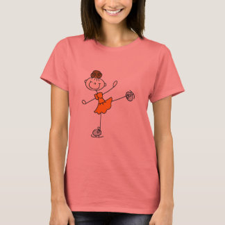 T-shirts et cadeaux oranges de patineur artistique