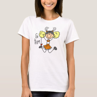 T-shirts et cadeaux oranges de pom-pom girl