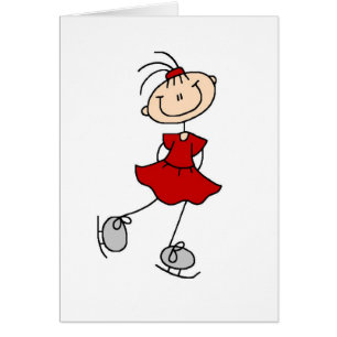 T-shirts et cadeaux rouges de patineur de glace de