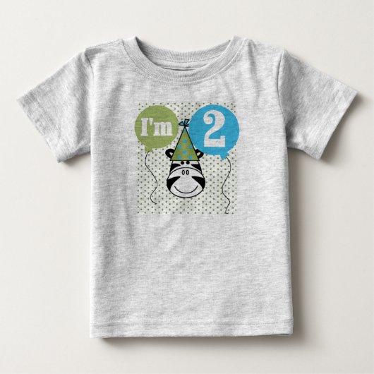 T-shirts et cadeaux Zebra 2e anniversaire (Devant)