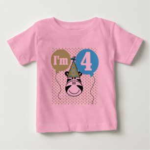 T-shirts et cadeaux Zebra 4e anniversaire