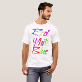 T-shirts faux Trippy de couleurs (Devant entier)