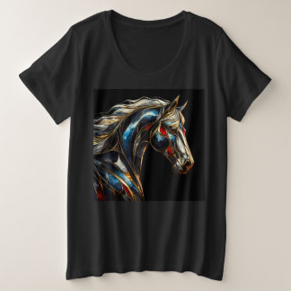 T-Shirts Femmes Plus Taille Avec Expression Art 13